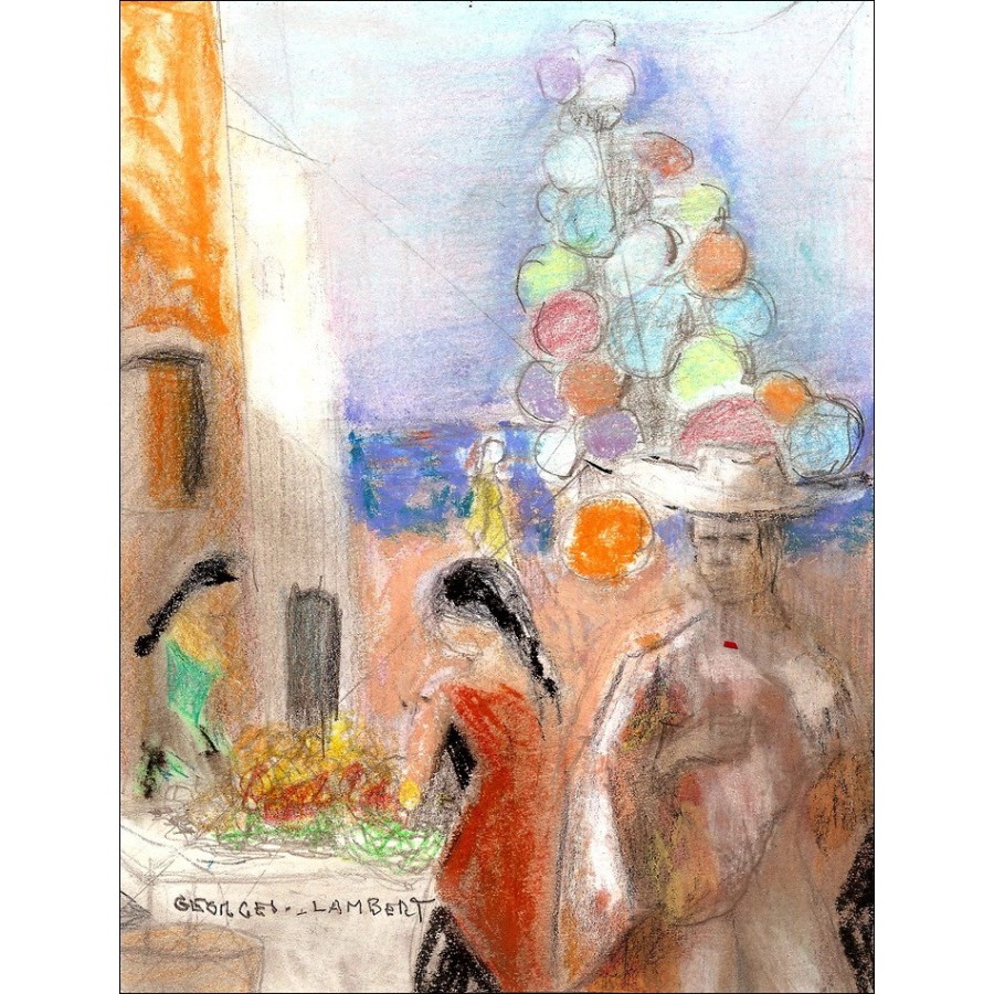 Georges Lambert: dibujo original "el carnaval"