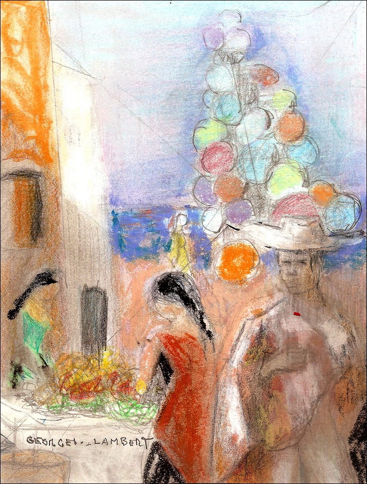 Georges LAMBERT : Dessin Original " Le Carnaval "