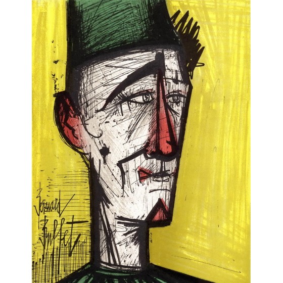 Kaufen Sie Clowngelb Bernard Buffet Original Lithographie von 1967