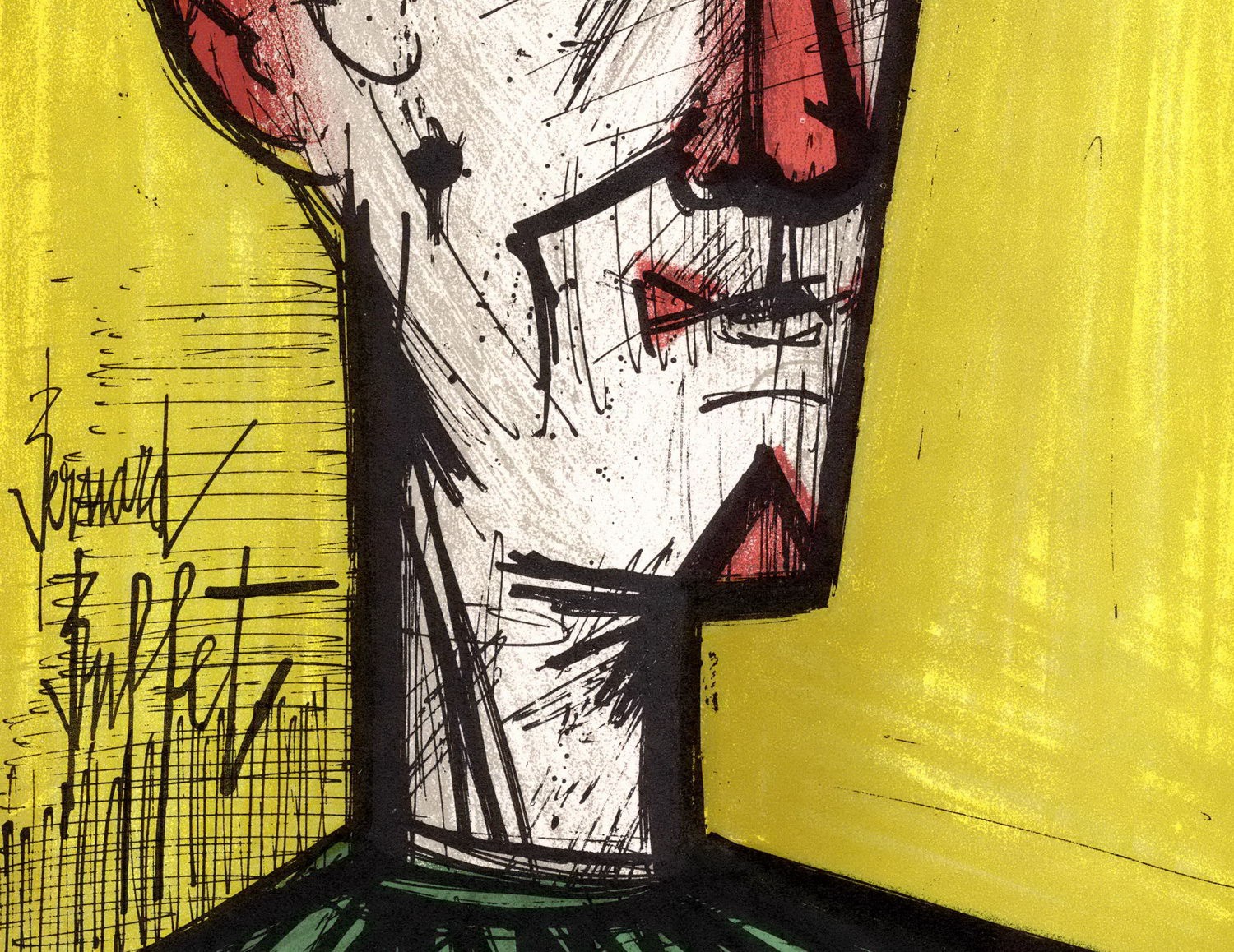 Comprar payaso amarillo bernard buffet original litografía de 1967