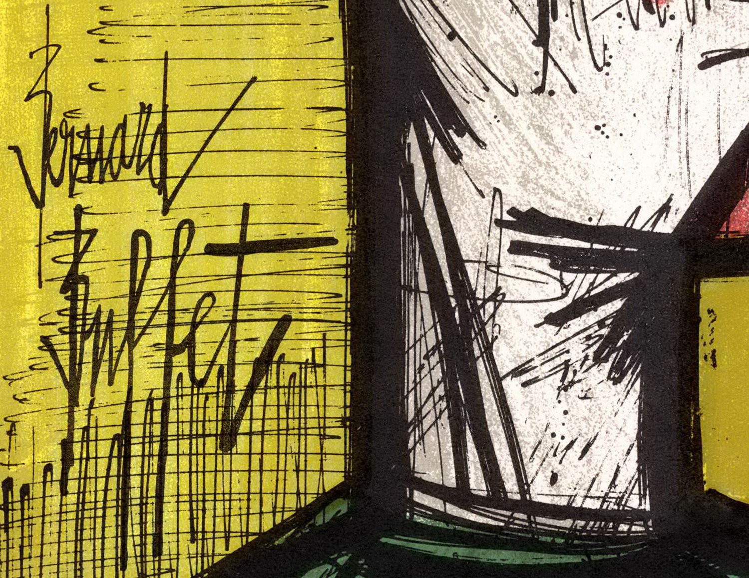 Kaufen Sie Clowngelb Bernard Buffet Original Lithographie von 1967