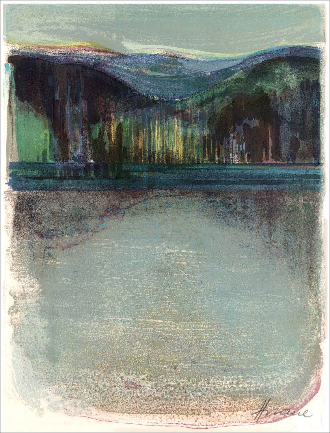 Acquistare Litografia originale Camille Hilaire Lake Altenweier 