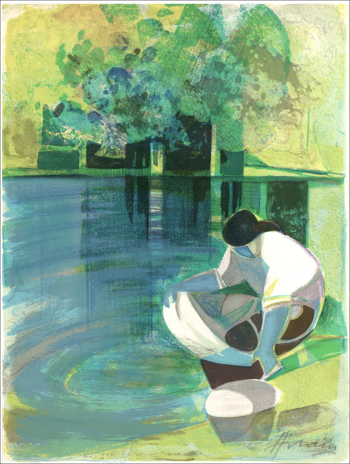 Camille Hilaire: libro ilustrado "donde nuestros ríos" 1975