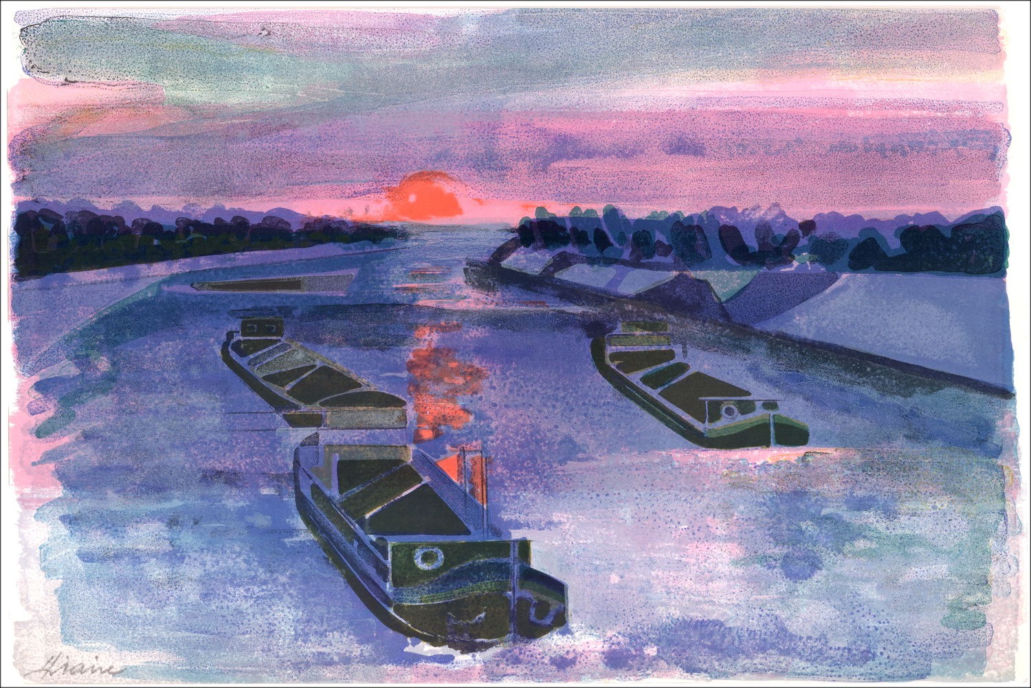 Camille Hfra_LatnIRE: geïllustreerd werk "Où passent nos rivières" 1975
