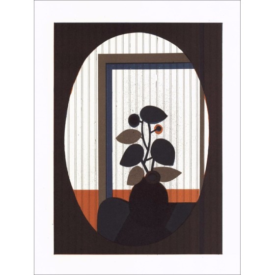 André MINAfra_Latn - Lith originale origineel "Compositie in een bloempot" 27x21cm - 1978
