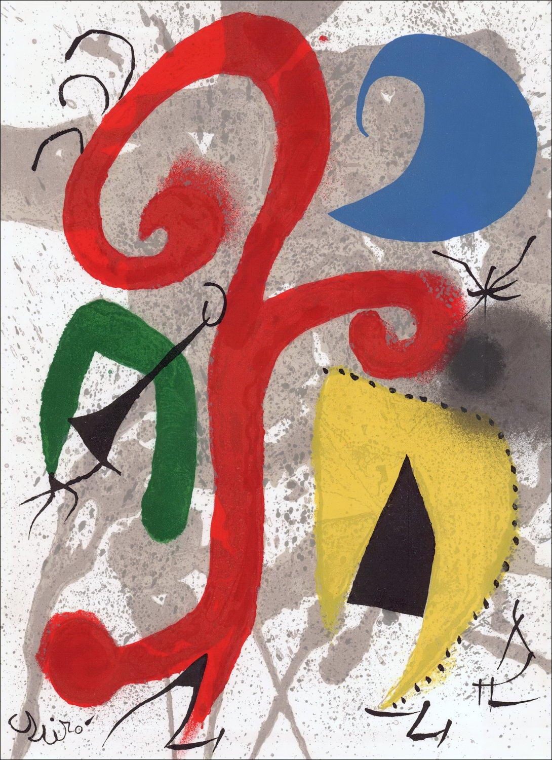Joan MIRO - Lithographie Originale "Jardin au clair de lune" 33x24cm - 1973