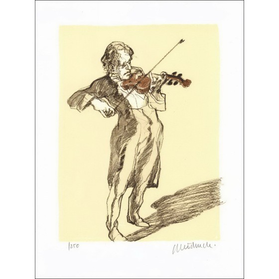 Acquista violinista Claude Weisbuch Litografia originale 2007