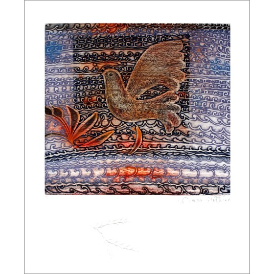 ARBARETAZ - Incisione originale "L'Uccello dritto" 76x56cm