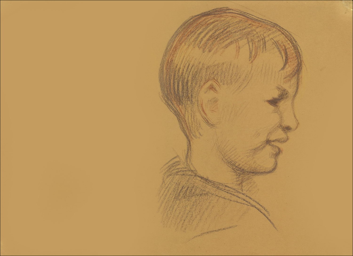 Victor bewährt - ursprünglicher Bleistiftzeichnung 32x42cm Porträt