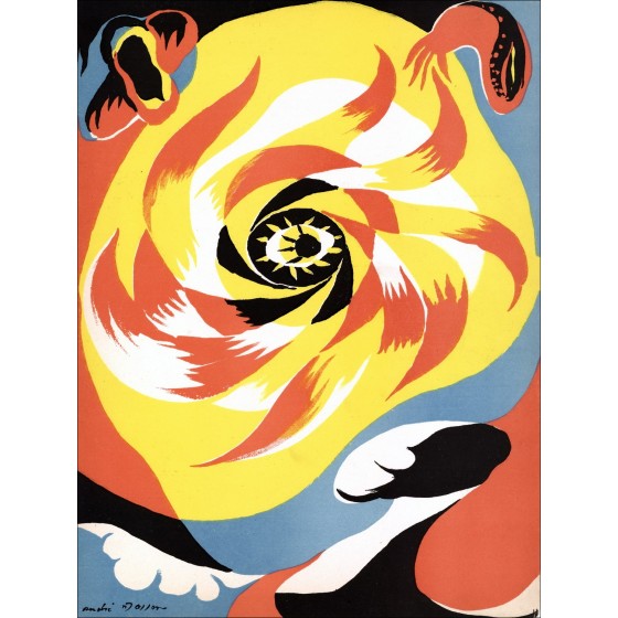 André MASSON - Lith Origin Originele "De Zon" 35x26cm - 1938