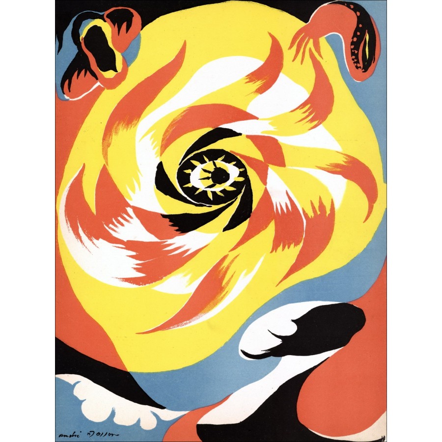 André MASSON - Lith Origin Originele "De Zon" 35x26cm - 1938