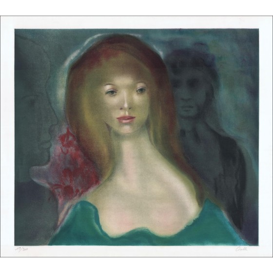 La Femme élégante - Lith Origin Original geteld en gesigneerd door de kunstenaar - Budget, kleine prijs, decoratie, 