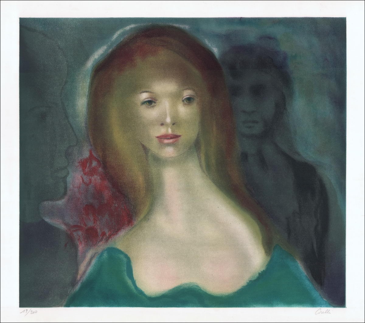 La Femme élégante - Lith Origin Original geteld en gesigneerd door de kunstenaar - Budget, kleine prijs, decoratie, 