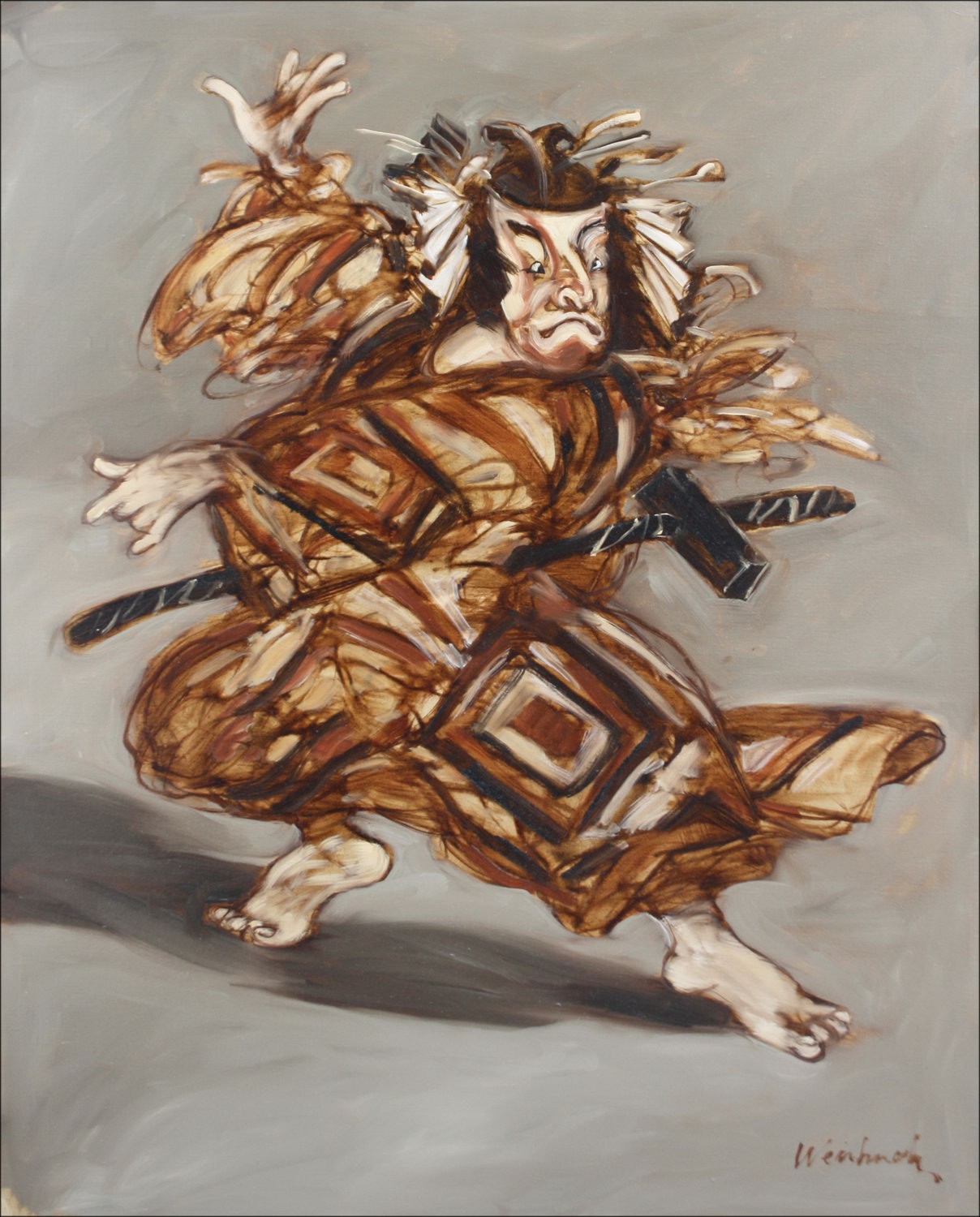 Comprar aceite en lienzo la bailarina de Kabuki de Claude Weisbuch