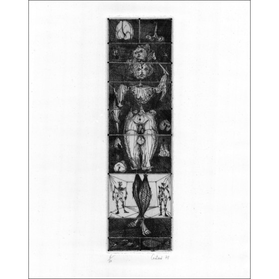 Kaufen Sie original Gravur von Lucien Coutaud Charakter in elf Trennwänden