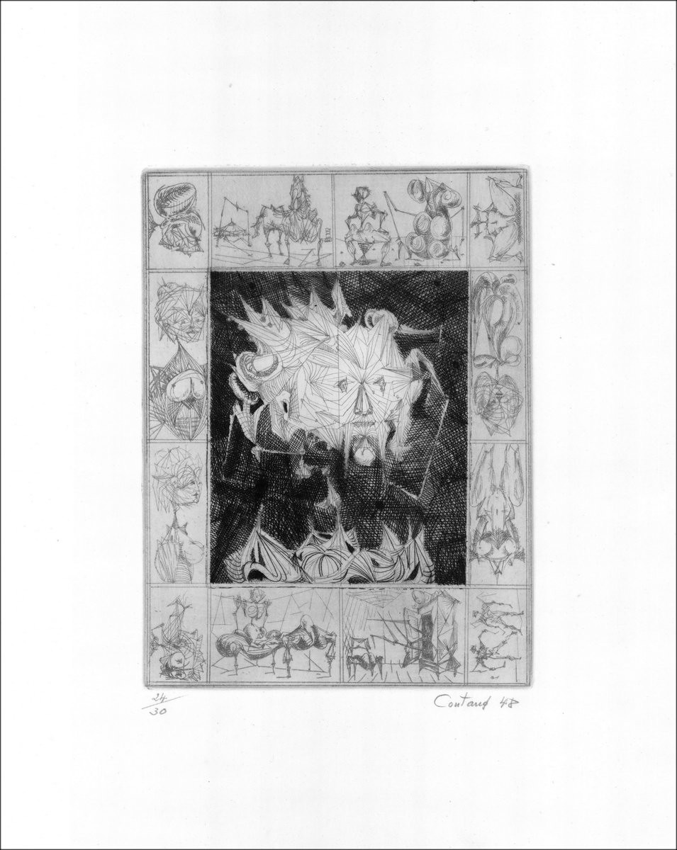 Purchase Original Original Lucien COUTAUD Head with stories