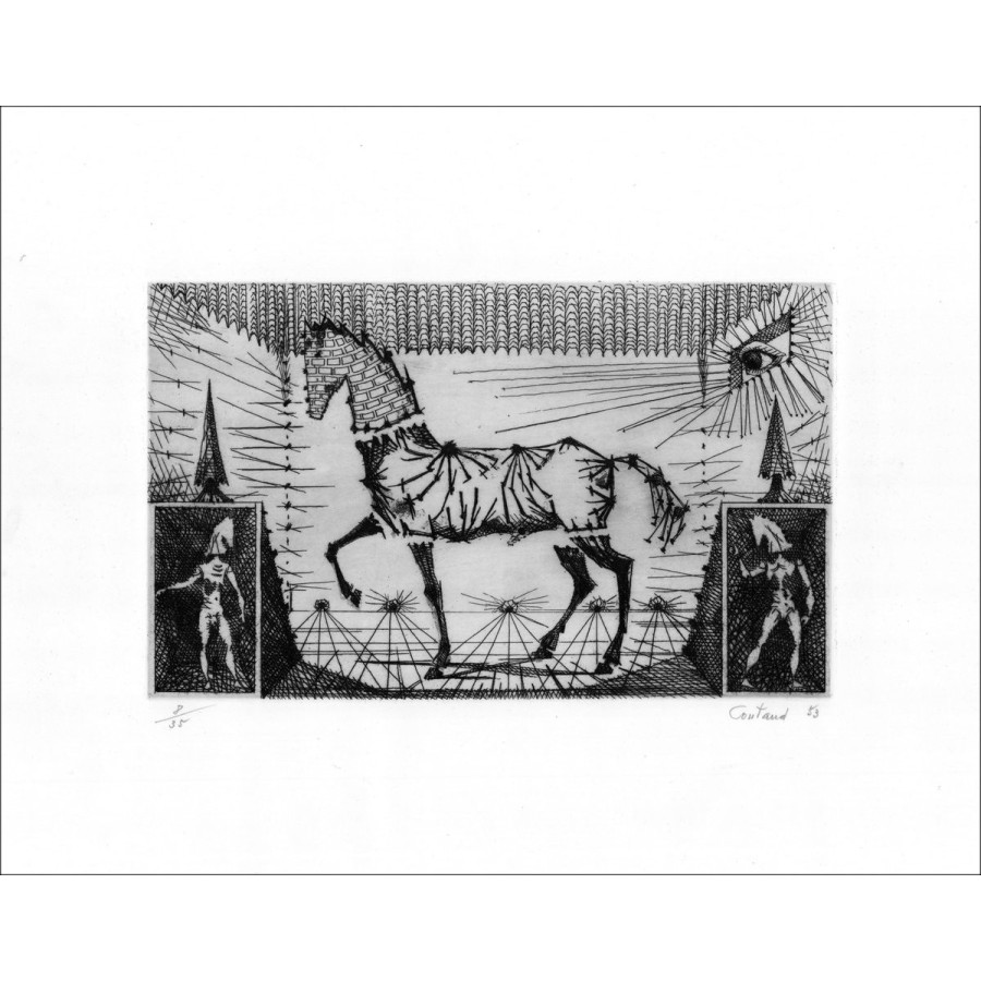 Kaufen Sie das Backsteinpferdchen Lucien Coutaud Original Gravur 