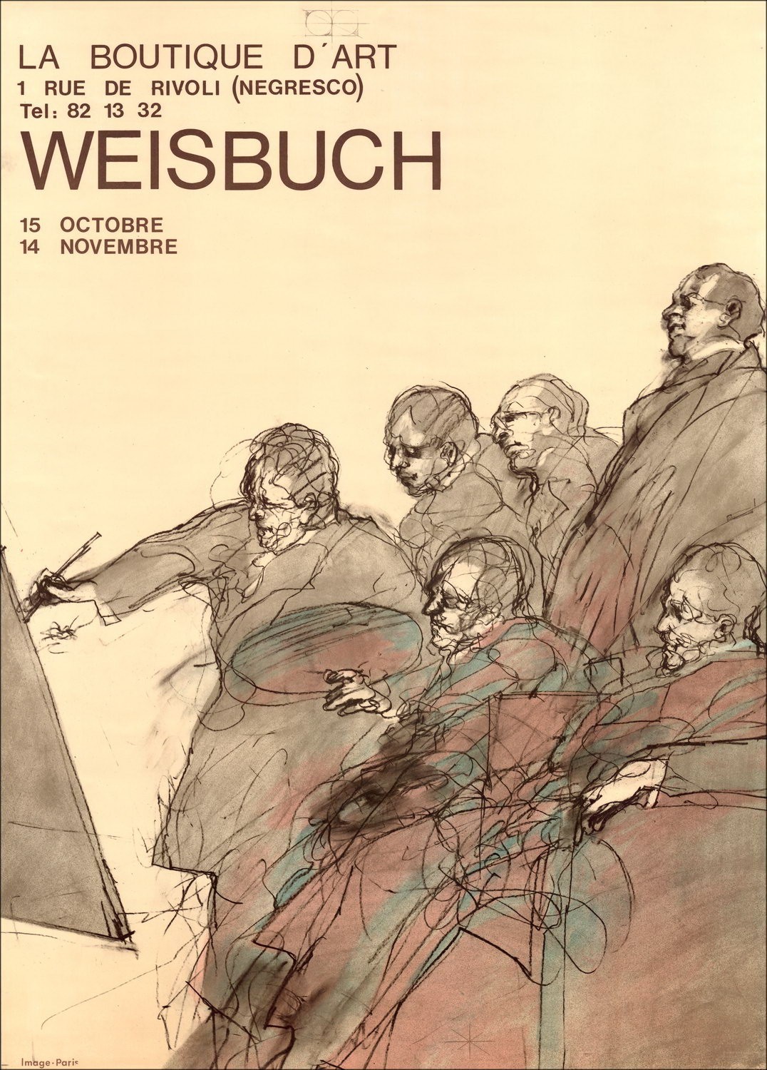 Acquista Litografia Claude Weisbuch Exhibition The Art Shop, Parigi