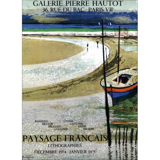 René Genis - Lithographie "Ausstellungsgalerie Pierre Hautot, Paris" 68x49cm - 1975