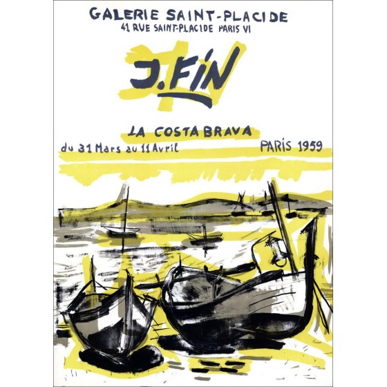 José V Ruiz FIN (J.FIN) - Lith 65 "Galleria St Placide" 65x47cm
