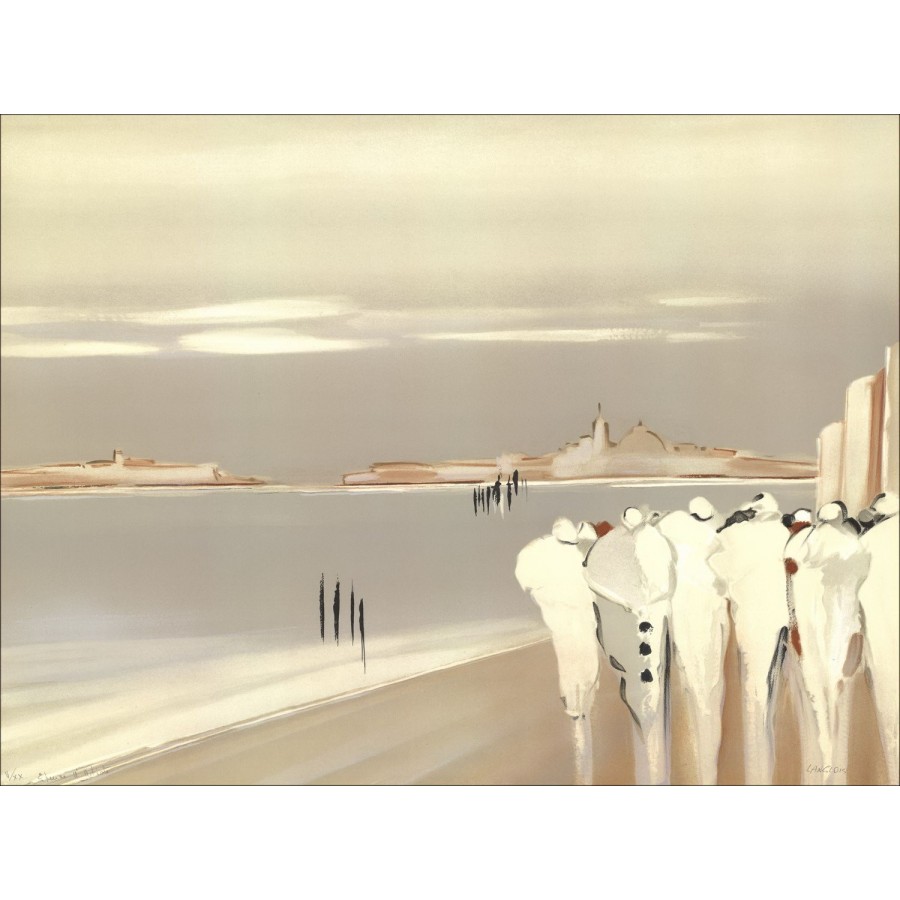Pierre-Gérard Langlois - Litografia originale "Sogno veneziano" 61x80cm, firmato e numerato a matita dall'artista