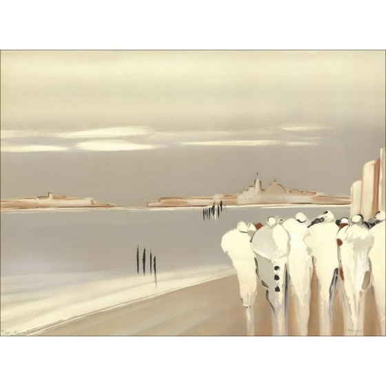 Pierre-Gérard LANGLOIS - Original Lithograph "Rêve Venitien" 61x80cm, signed and numbered in pencil by the artist
