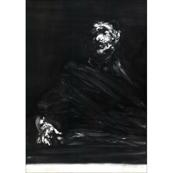 Kaufen Sie Original-Lithographie Claude Weisbuch Portrait 1970