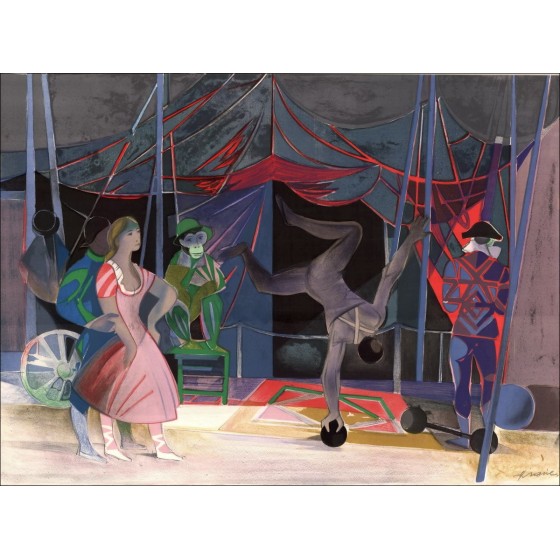 Camille Hilaire Circus Die Juggler-Original-Lithographie