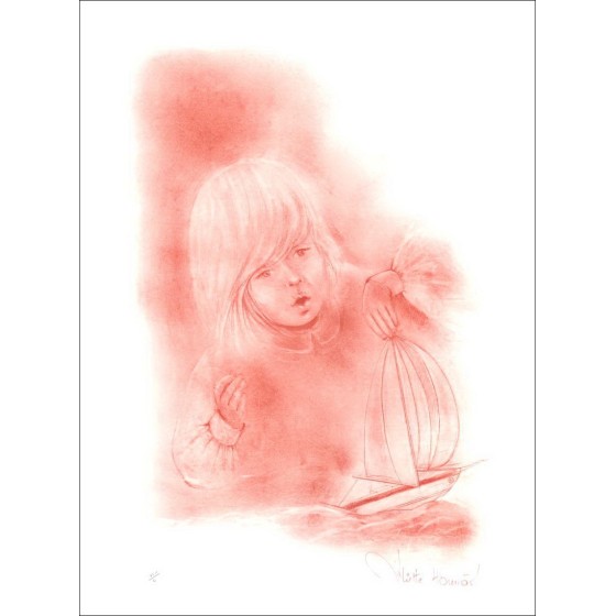 Original Lithograph Signed "Child's Dream" - Budget Range - Low Price - Decoration