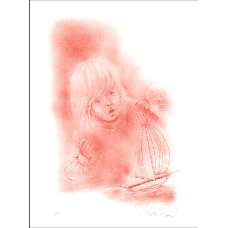 Lith Origin Original Signed "Dream of a Child" - Budget range - Petit price -fra_Latnoration