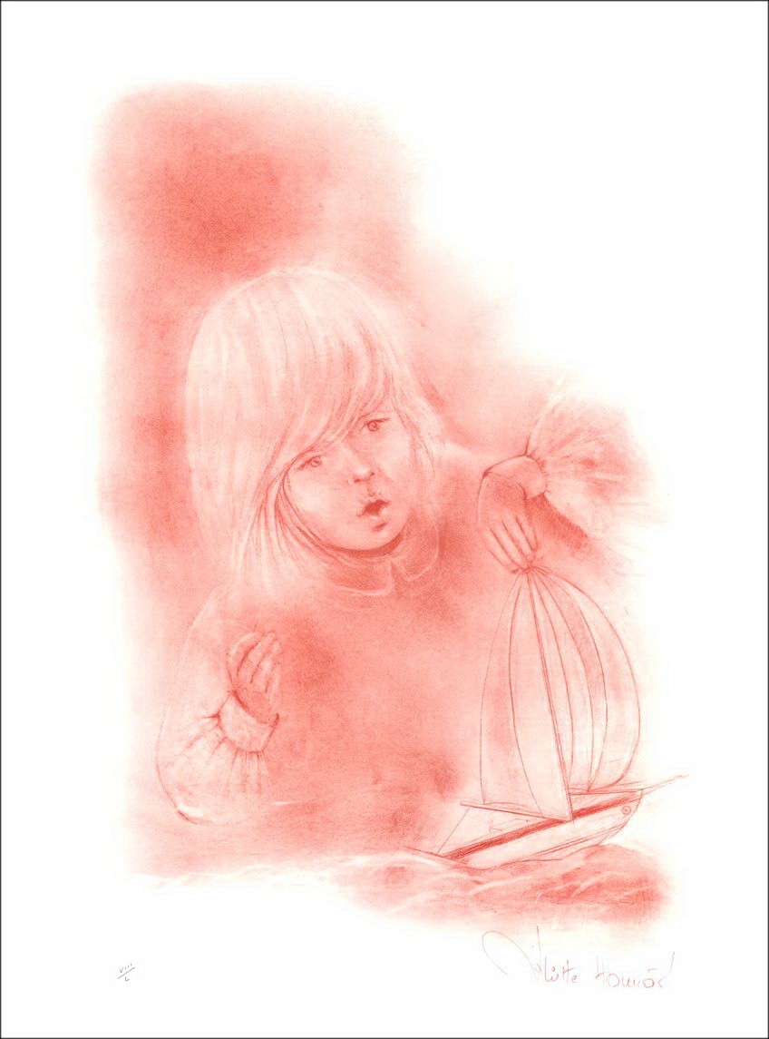 Original Lithograph Signed "Child's Dream" - Budget Range - Low Price - Decoration