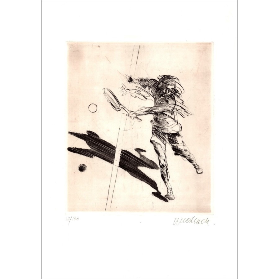 Kaufen Sie den Gravur von Claude Weisbuch der Tennisspieler