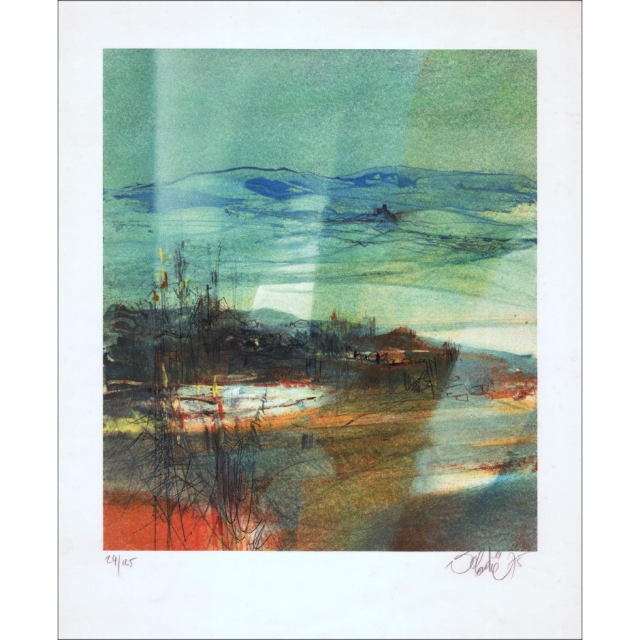 Valady Jean-Baptiste - Original-Lithographie "Landschaft"