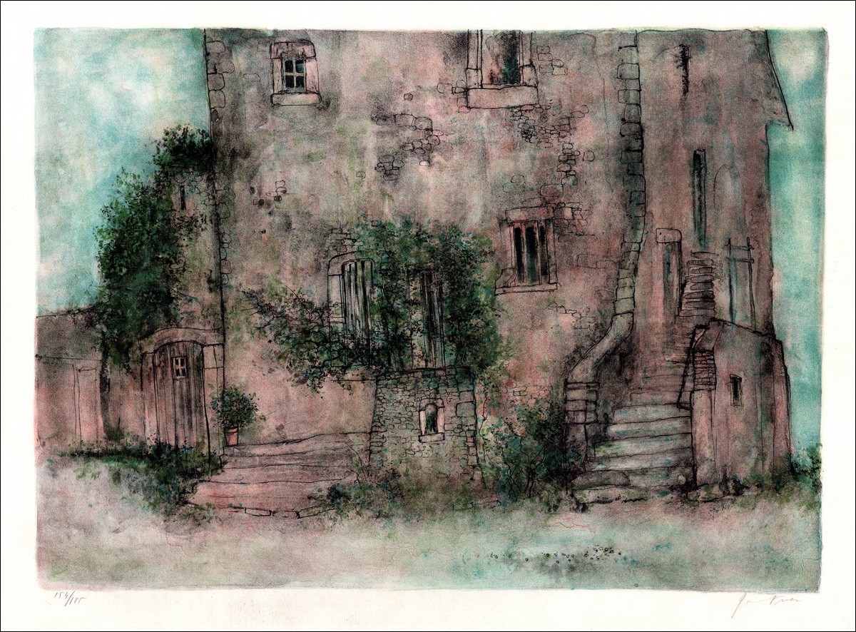 Buy Original Lithograph Bernard GANTNER Le Hameau 