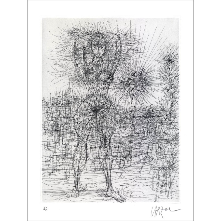 Comprar Jean Carzou Original grabado mujer en el sol 1969