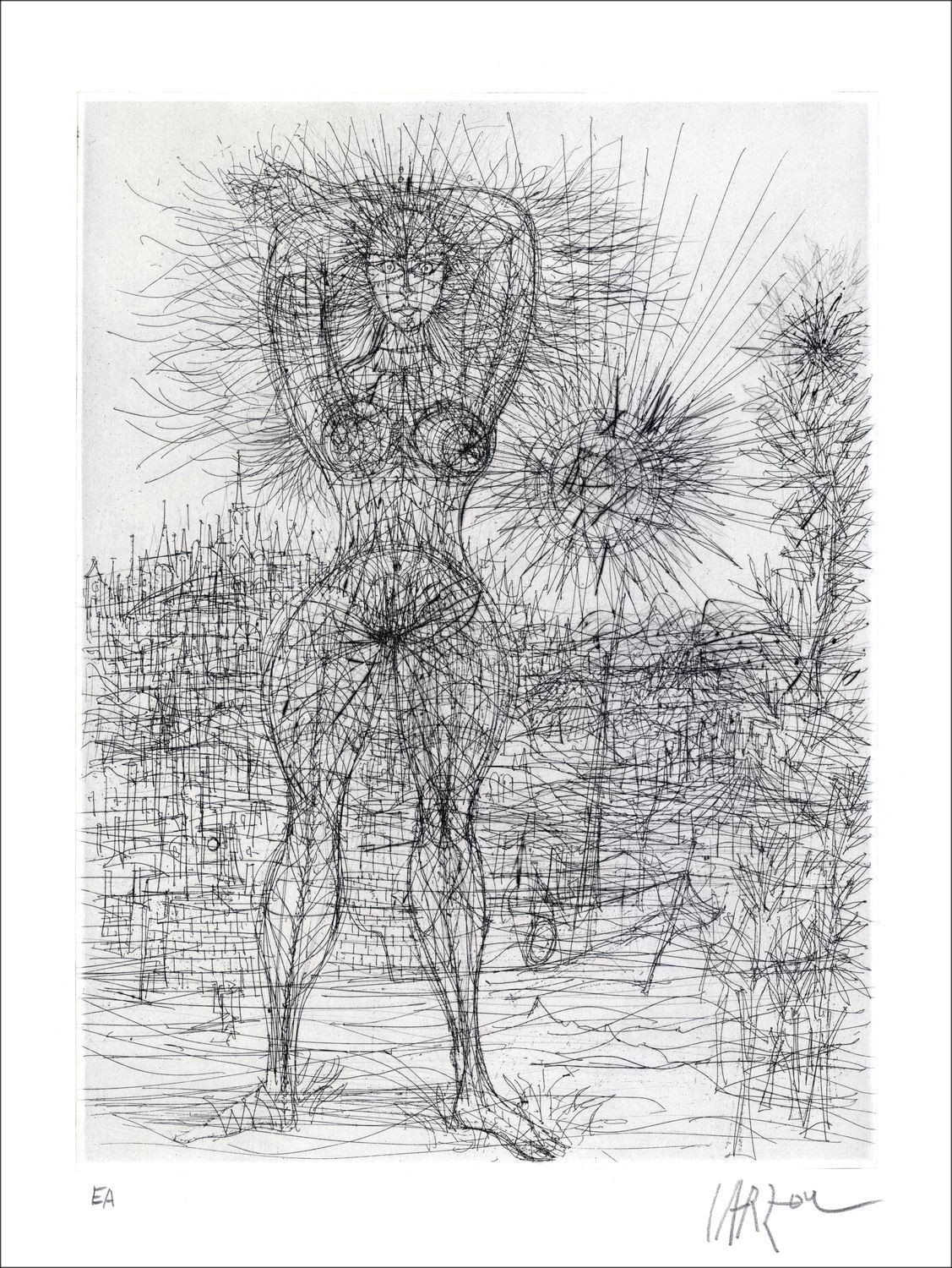 Acquista Jean Carzou Donna incisione originale al sole 1969