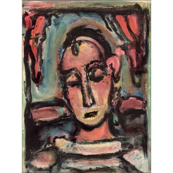 Georges Rouault - Litografia "Ritratto di donna" Mourlot 1939