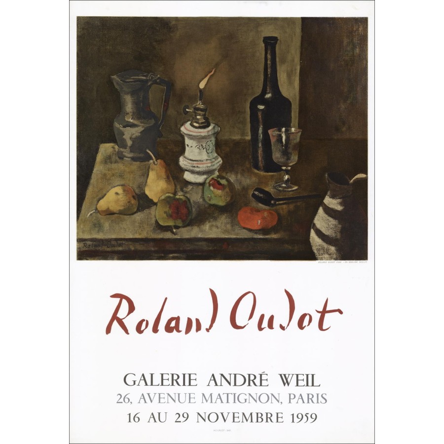 Roland Oudot - Lithographie "Ausstellungsgalerie André Weil, Paris" 74x52cm - Original Poster - 1959