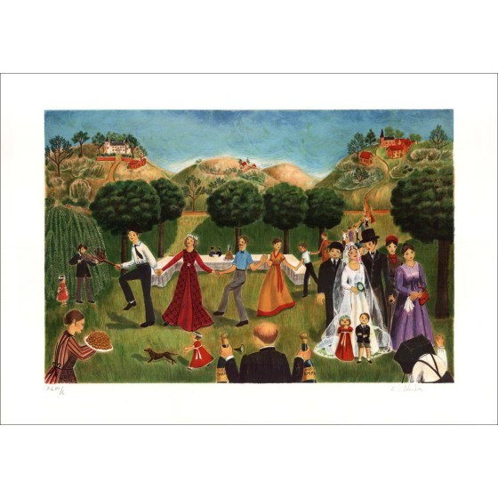 Der Markt - Original-Lithographie nummeriert und unterzeichnet in Bleistift des Künstlers - Budgetbereich, kleiner Preis, Dekora