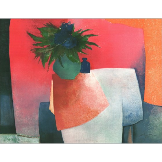 Comprar mujer en el bouquet Claude Gaveau original litografía 