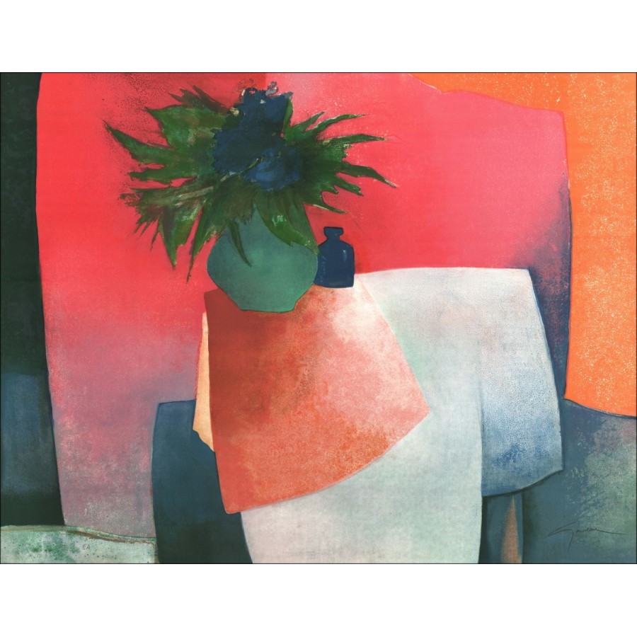 Comprar mujer en el bouquet Claude Gaveau original litografía 