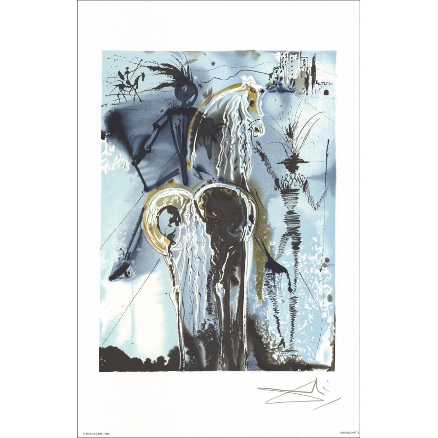 Salvador DALI - Lith Dal "Daliniaanse paarden, Don Quichotte"