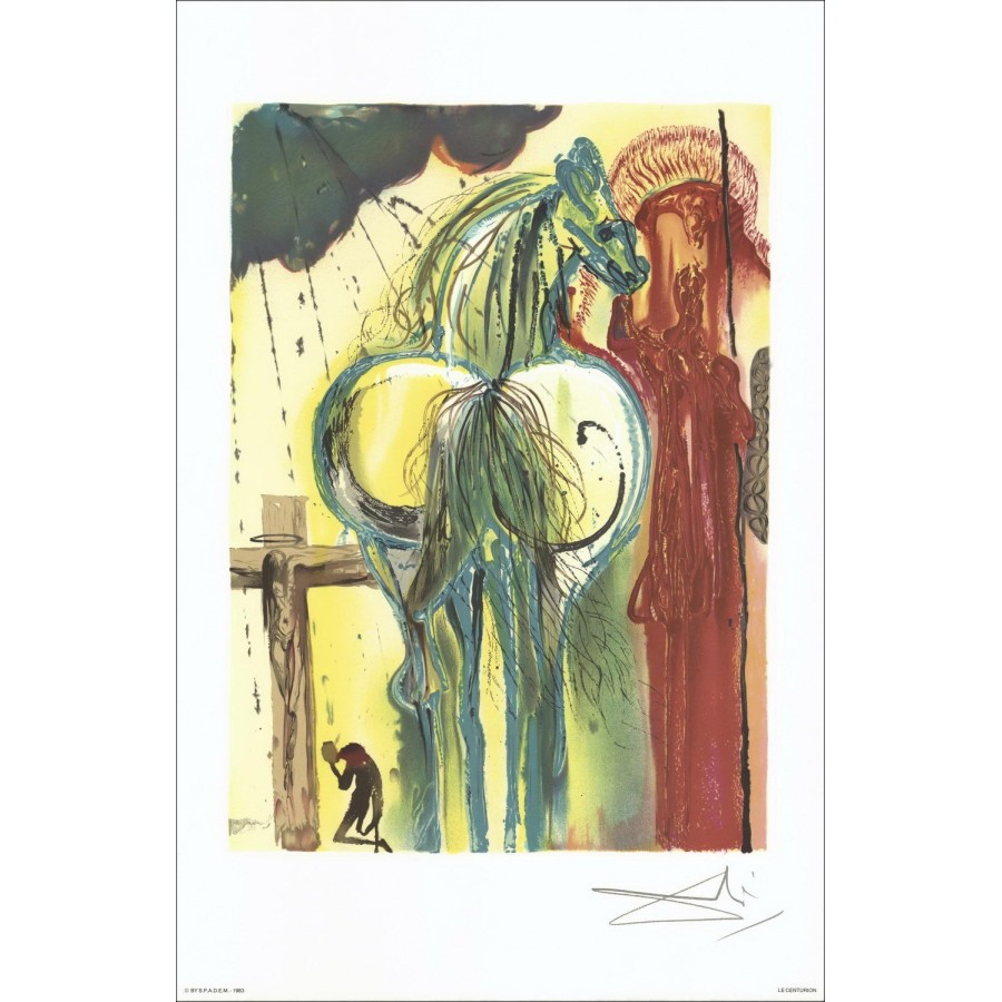 Comprar litografía dali, caballos dalinianos, centurión