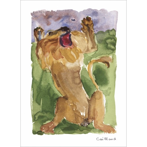CAILLARD Christian - De leeuw en de mug" 38x28cm - 1961