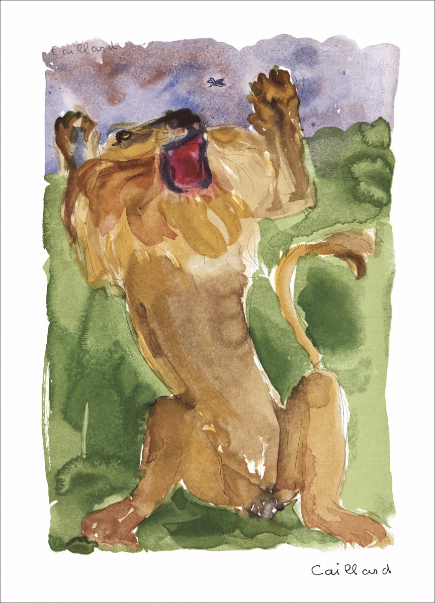 CAILLARD Christian - De leeuw en de mug" 38x28cm - 1961