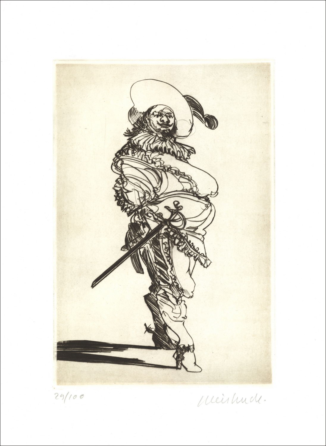 Kaufen Sie Claude Weisbuch Original Rading Tribute an Jacques Callot III 2012 