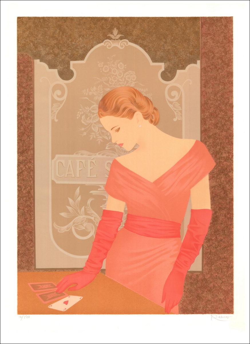 RETIVAT Annie - Original-Lithographie "Ace of Heart" signiert und nummeriert in Bleistift