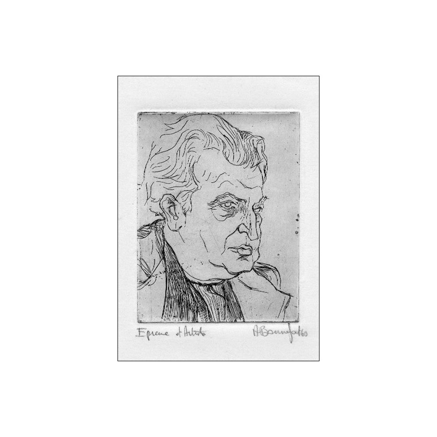 Acquista incisione originale BONNEFOIT Alain Ritratto