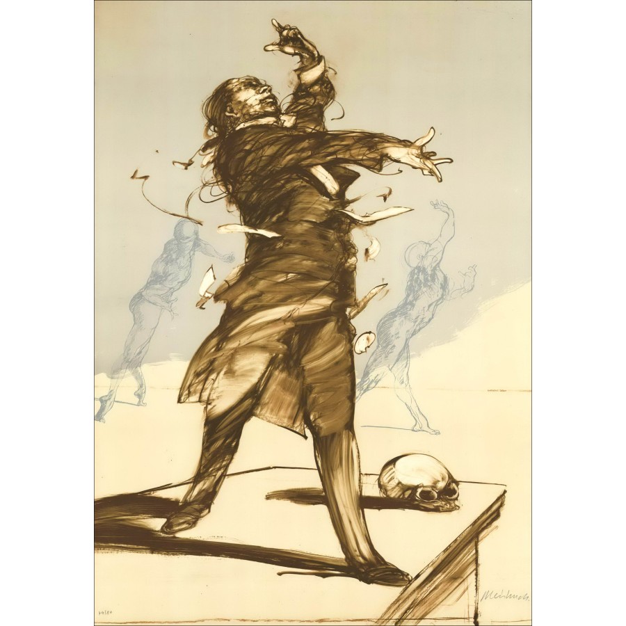 Acquista Litografia originale Il conduttore Orchestra di Claude Weisbuch 