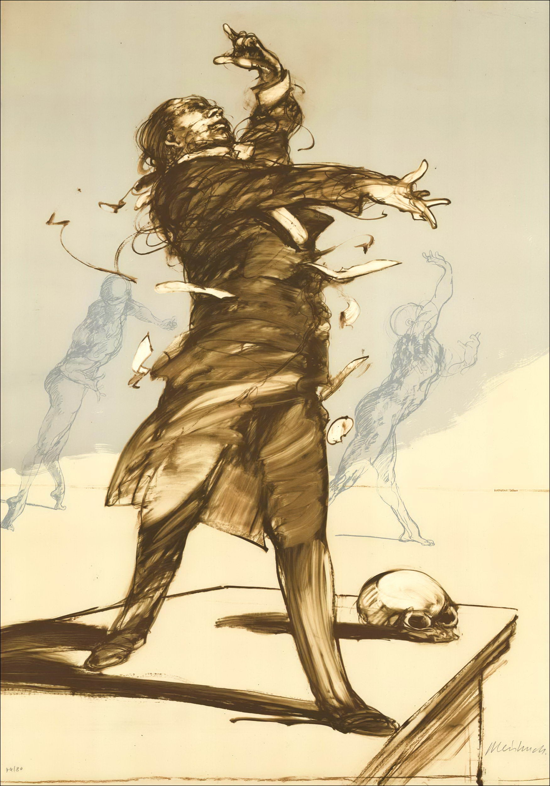 Buy Original Lithograph Claude WEISBUCH's conductor 